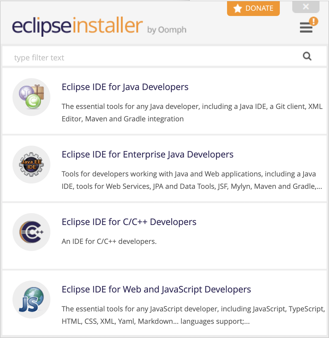 Eclipse Installer